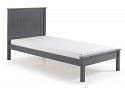 5ft King Size Torre Dark grey painted wood bed frame, low foot end 3